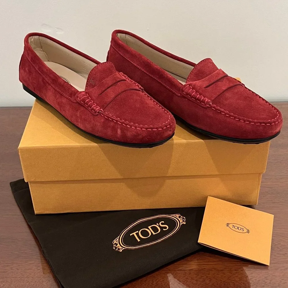 NIB Tod's Gommino Suede Loafers - Picture 2 of 15